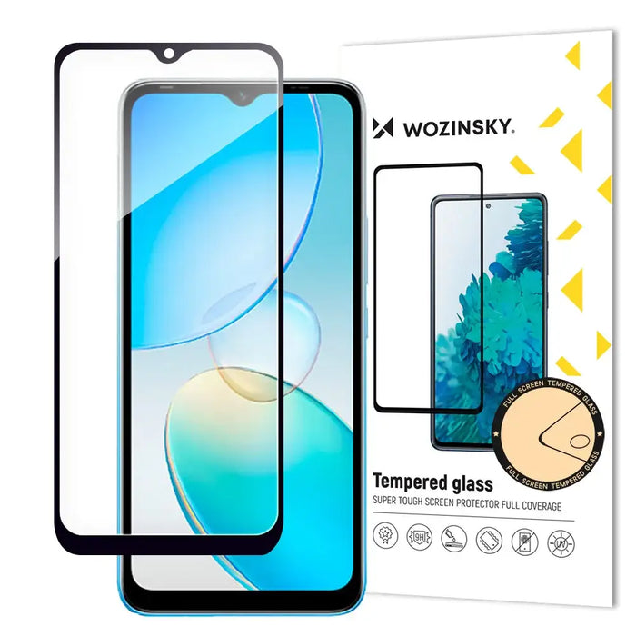 Wozinsky Full Glue Infinix Hot 12i Full Screen Tempered Glass with Frame black (case friendly) - Cell phone tempered