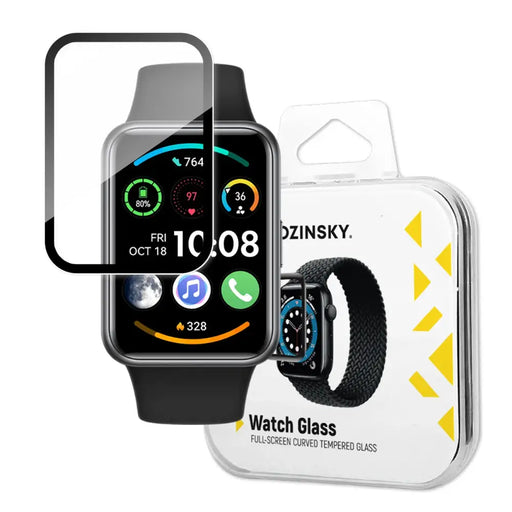 Wozinsky Full Glue Tempered Glass Tempered Glass For Huawei Watch Fit 2 9H Full Screen Cover With Black Frame - Cell