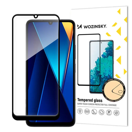Wozinsky Full Glue Tempered Glass with Black Frame for Xiaomi POCO C65/Redmi 13C - Cell phone tempered glass<<<HurtelXML