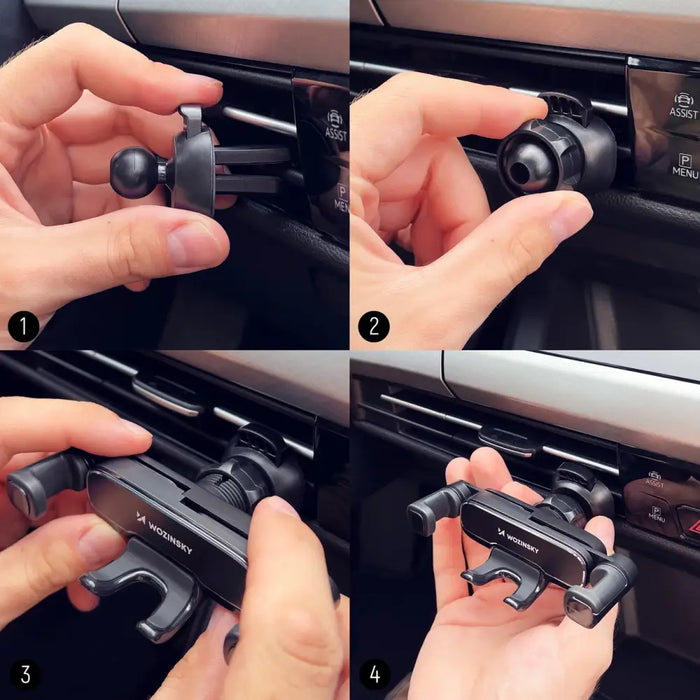 Wozinsky Gravity Car Phone Holder Black (WCHBK7) - Uchwyty samochodowe do telefonów<<<HurtelXML