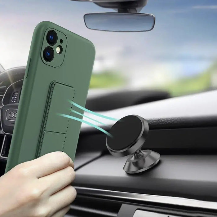 Wozinsky Kickstand Case silicone case with stand for iPhone 11 Pro gray - Cell phone cases and covers<<<HurtelXML