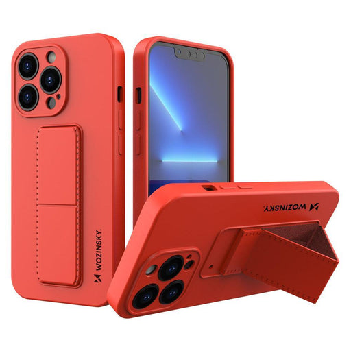 Wozinsky Kickstand Case silicone case with stand iPhone 13 red - Cell phone cases and covers<<<HurtelXML