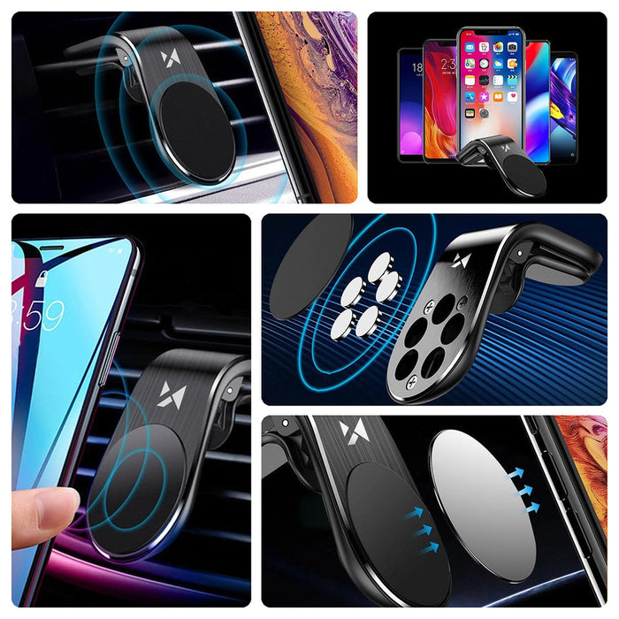 Wozinsky Magnetic Phone Holder for Air Vent Black (WCH-02) - Uchwyty samochodowe do telefonów<<<HurtelXML