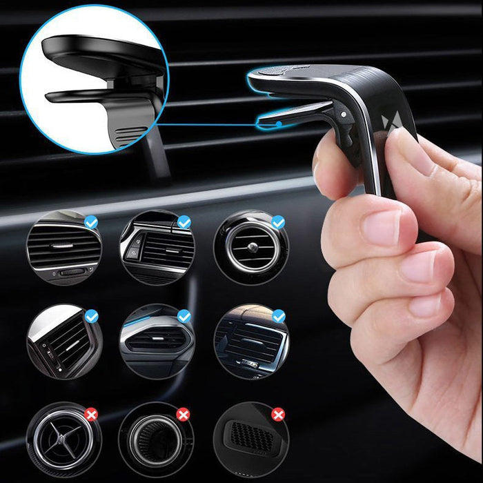 Wozinsky Magnetic Phone Holder for Air Vent Black (WCH-02) - Uchwyty samochodowe do telefonów<<<HurtelXML