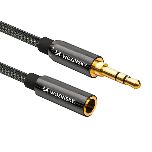 Wozinsky mini jack extension cable (female-male) AUX extension 5 m black - Audio cables<<<HurtelXML