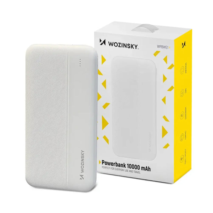 Wozinsky powerbank Li-Po 10000mAh 2 x USB white (WPBWE1) - Powerbanks<<<HurtelXML