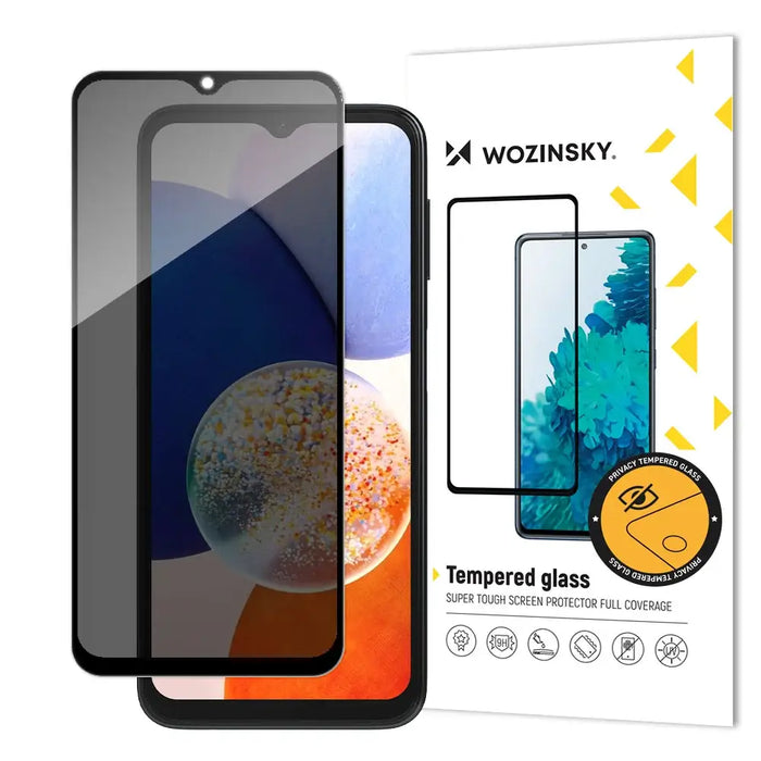 Wozinsky Privacy Glass tempered glass for Samsung Galaxy A23 with Anti Spy privacy filter - Cell phone tempered