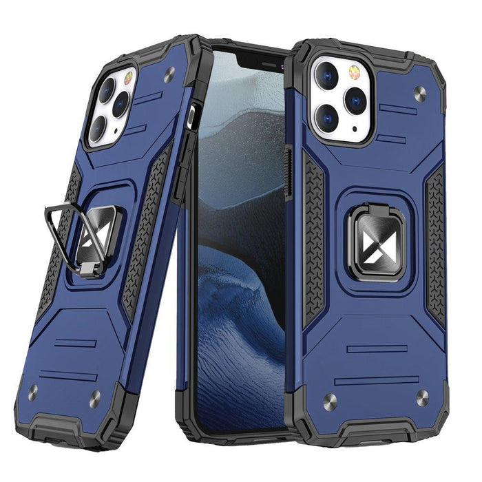 Wozinsky Ring Armor Case Kickstand Tough Rugged Cover for iPhone 13 Pro blue - Cell phone cases and covers<<<HurtelXML