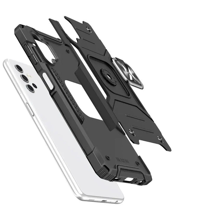 Wozinsky Ring Armor Case Kickstand Tough Rugged Cover for Samsung Galaxy A32 4G black - Cell phone cases