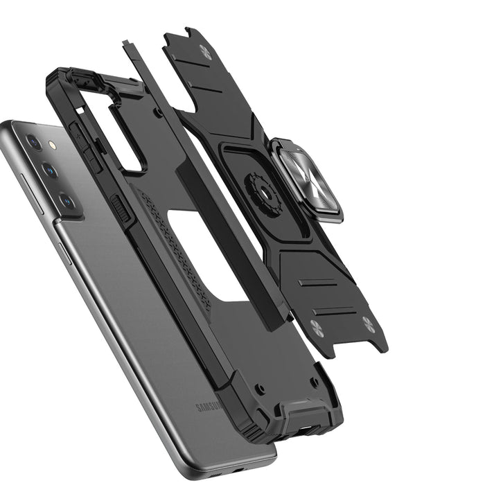 Wozinsky Ring Armor Tough Hybrid Case Cover + Magnetic Mount for Samsung Galaxy S22 gold - Cell phone cases