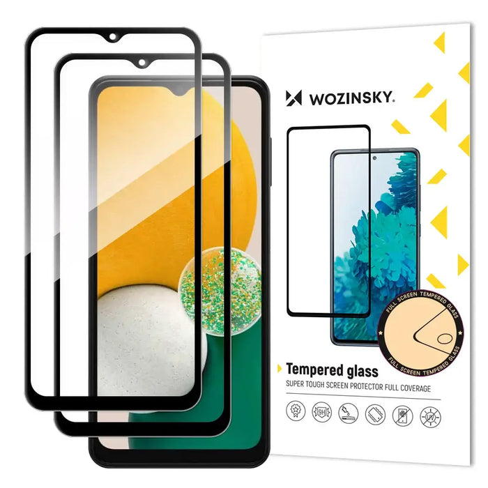 Wozinsky Set of 2x Super Strength Full Glue Tempered Glass Full Screen with Frame Case Friendly Samsung Galaxy A13 5G