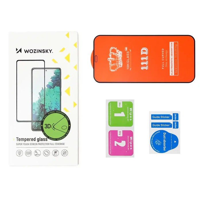 Wozinsky super durable Full Glue tempered glass full screen with frame Case Friendly Samsung Galaxy S22 black - Cell