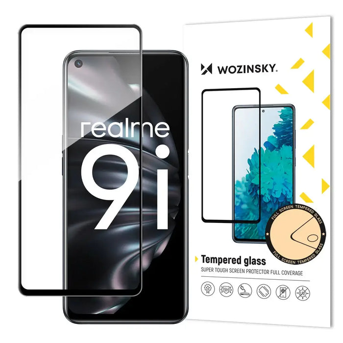 Wozinsky Tempered Glass Full Glue Super Tough Screen Protector Full Coveraged with Frame Case Friendly for Oppo A76