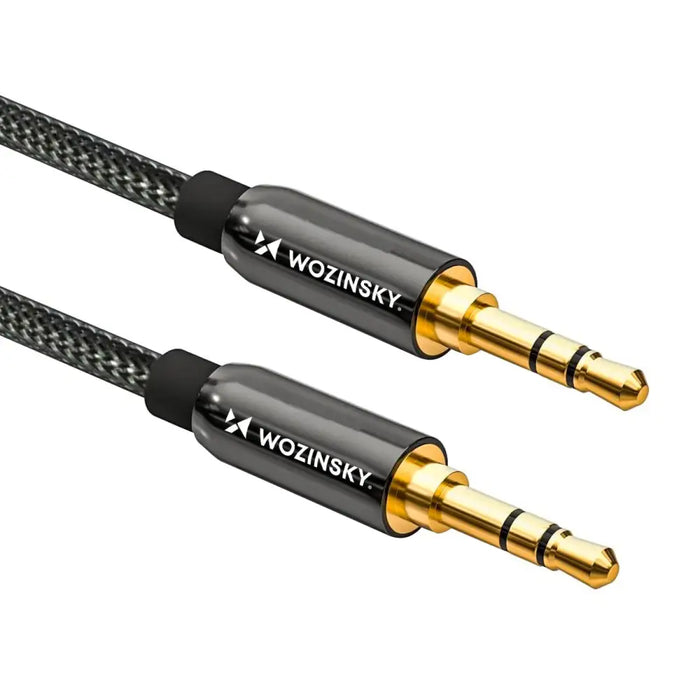 Wozinsky universal mini jack cable 2x AUX cable 2 m black - Audio cables<<<HurtelXML