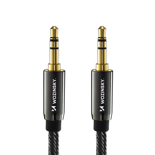 Wozinsky universal mini jack cable 2x AUX cable 2 m black - Audio cables<<<HurtelXML