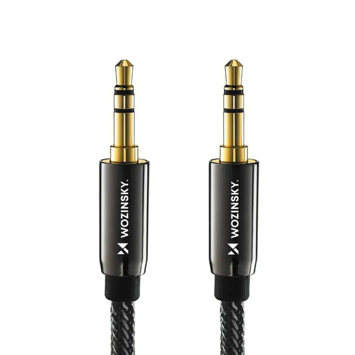 Wozinsky universal mini jack cable 2x AUX cable 2 m black - Audio cables<<<HurtelXML