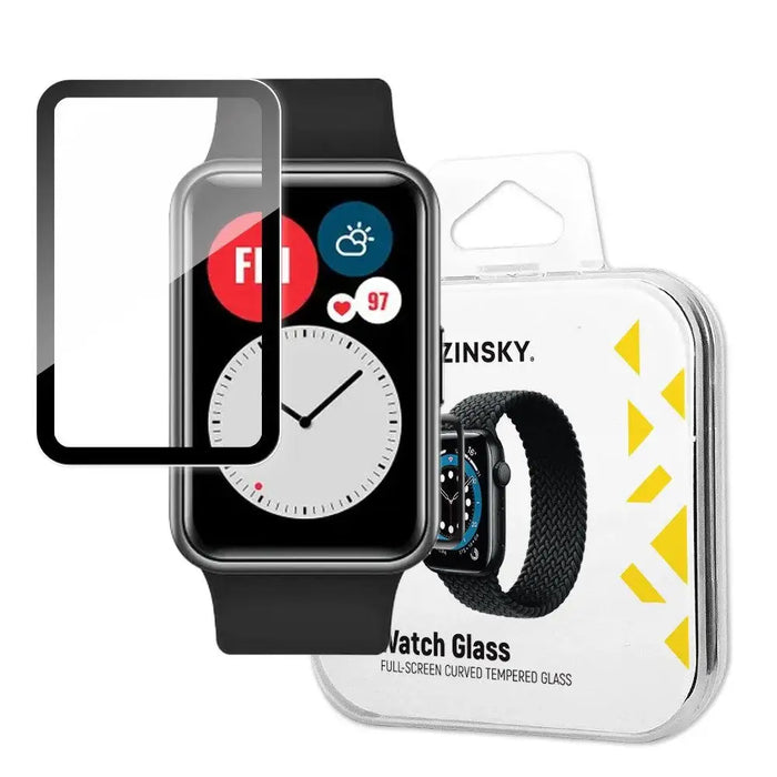 Wozinsky Watch Glass Hybrid Glass for Huawei Watch Fit black - Cell phone tempered glass<<<HurtelXML