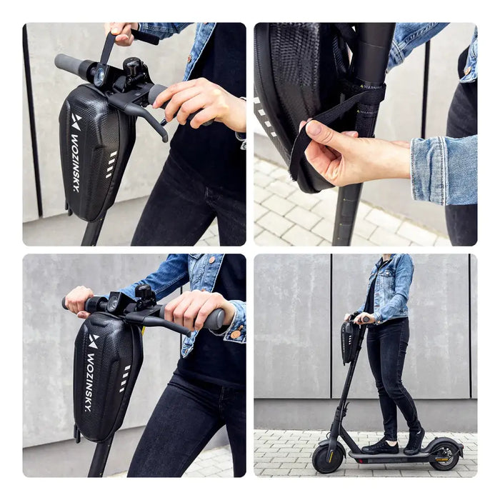 Wozinsky waterproof scooter handlebar bag 3l handlebar bag black (WSB4BK) - Torby rowerowe<<<HurtelXML