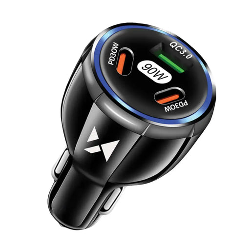 Wozinsky WCCCA car charger 2x USB-C 1x USB-A 90W PD QC - black - Cell phone USB charger<<<HurtelXML