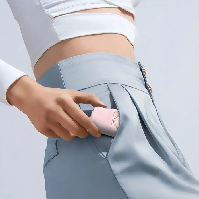 Wozinsky WF16-YCS 5000mAh 15W USB-C Mini Power Bank with Built-in USB-C Cable and Apple Watch Charger - Pink