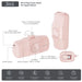 Wozinsky WF16-YCS 5000mAh 15W USB-C Mini Power Bank with Built-in USB-C Cable and Apple Watch Charger - Pink