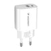 Wozinsky WGWCW USB-A USB-C 20W wall charger - white - Cell phone USB charger<<<HurtelXML