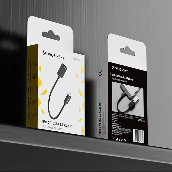 Wozinsky WOTGY1S USB-C 3.0 (male) - USB-A 3.0 (female) OTG Adapter - Black - USB adapters<<<HurtelXML