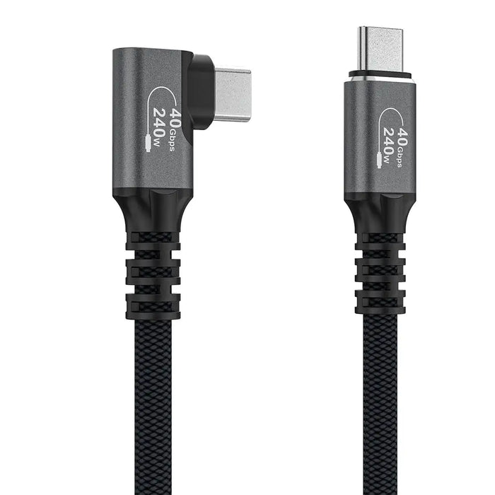 Wozinsky WPS2-UY41S USB-C Thunderbolt 4 240W Angled Cable 2m - Black - Cell phone cables<<<HurtelXML