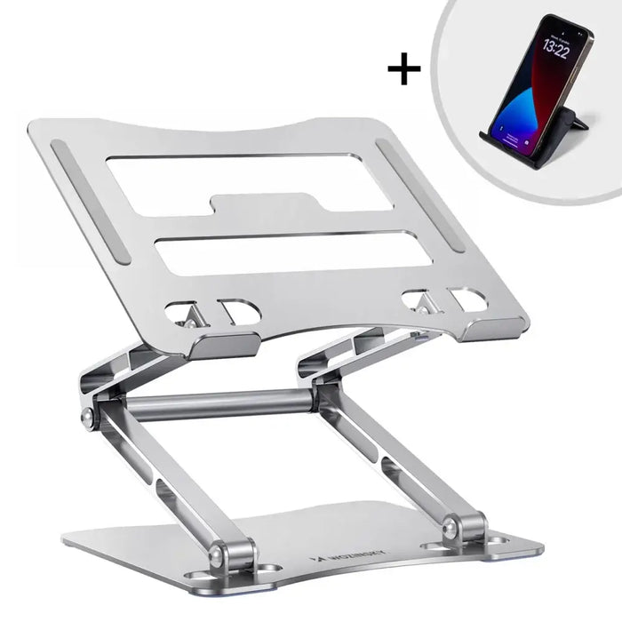 Wozinsky WRS-CPY75DSS Aluminum Laptop and Tablet Stand + Free Smartphone Stand - Silver - Stands and tables