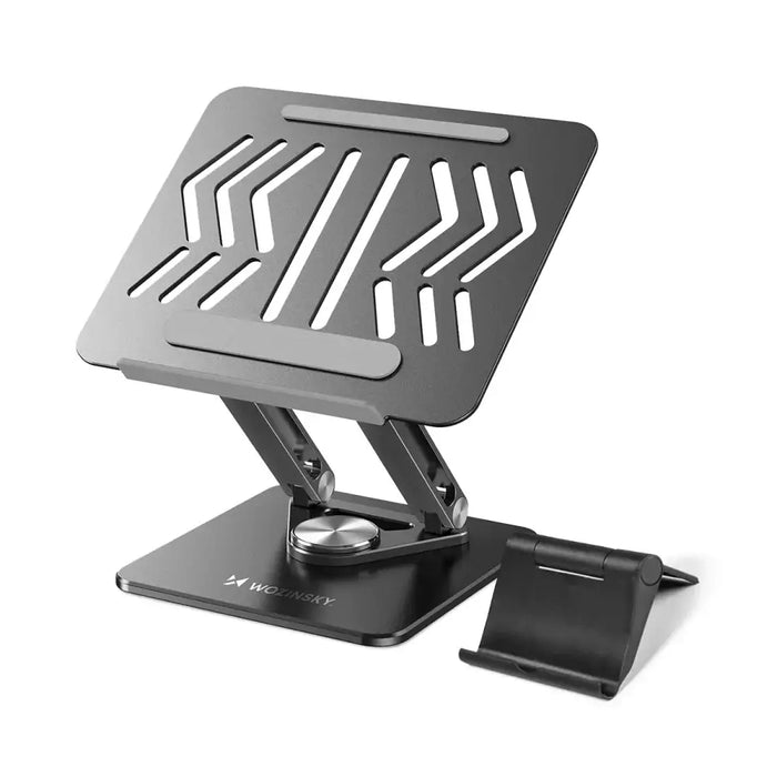 Wozinsky WRS-CPY84SB 360 Aluminum Laptop and Tablet Stand + Free Smartphone Stand - Black - Stands and tables