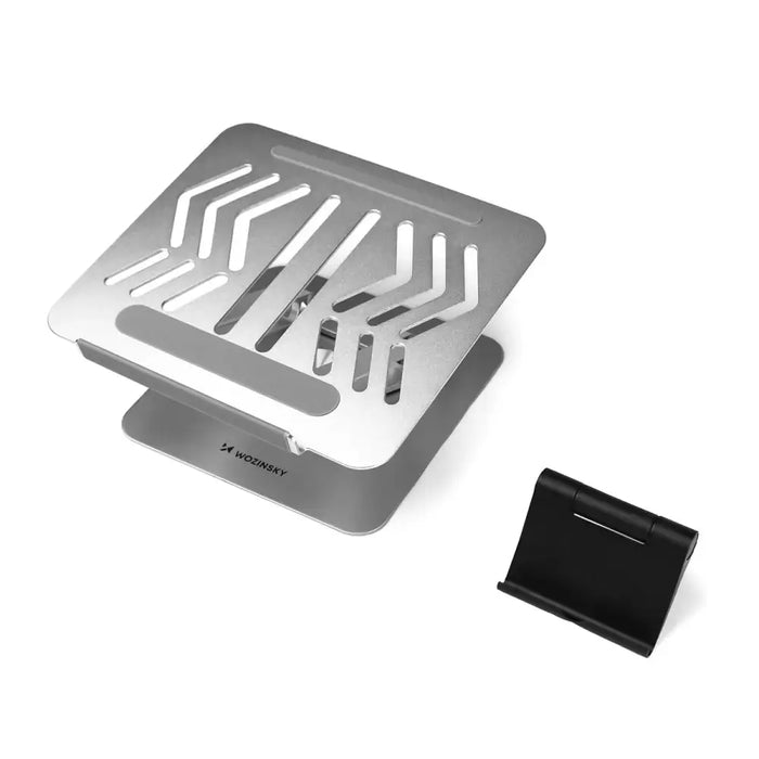 Wozinsky WRS-CPY84SS Aluminum Laptop and Tablet Stand + Free Smartphone Stand - Silver - Stands and tables