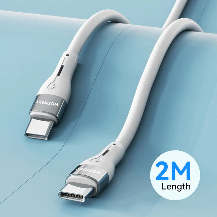 Wozinsky WSTCC2 USB-C / USB-C PD 65W cable 2 m - white - Cell phone cables<<<HurtelXML