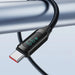 Wozinsky WUACC2 USB A - USB C Cable with Display 66W 6A 2m - Black - Cell phone cables<<<HurtelXML