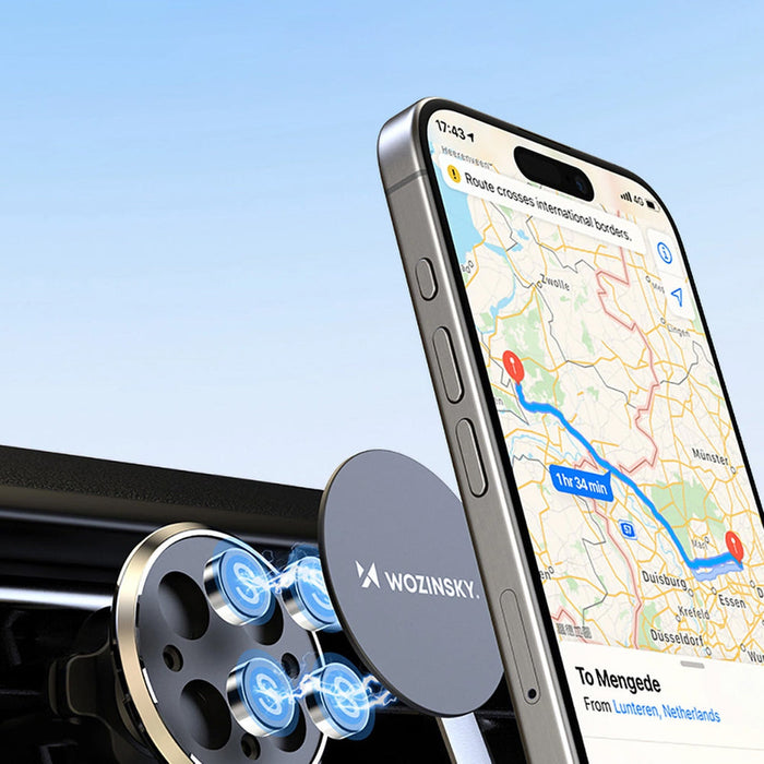 Wozinsky WUMKO magnetic phone holder for car air vent - black - Uchwyty samochodowe do telefonów<<<HurtelXML