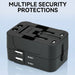 Wozinsky WUTWC travel adapter universal 24W EU / US / AUS / UK / 2x USB-A - black - Cell phone USB charger<<<HurtelXML