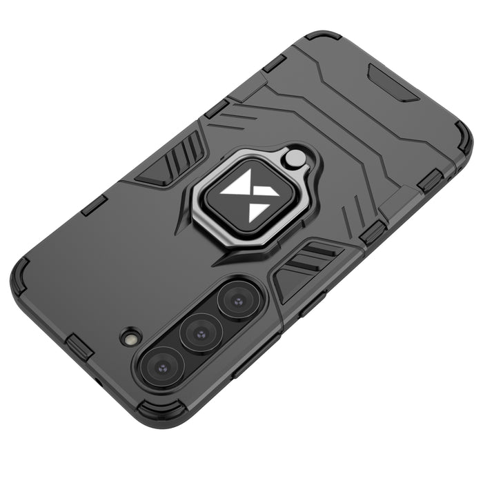 Wozinsky Ring Armor case for Samsung Galaxy S23 armored cover magnetic holder ring black