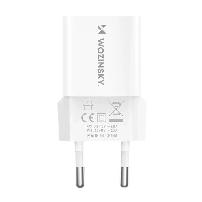 Wozinsky WWCEAC GaN USB-A USB-C 33W wall charger - white