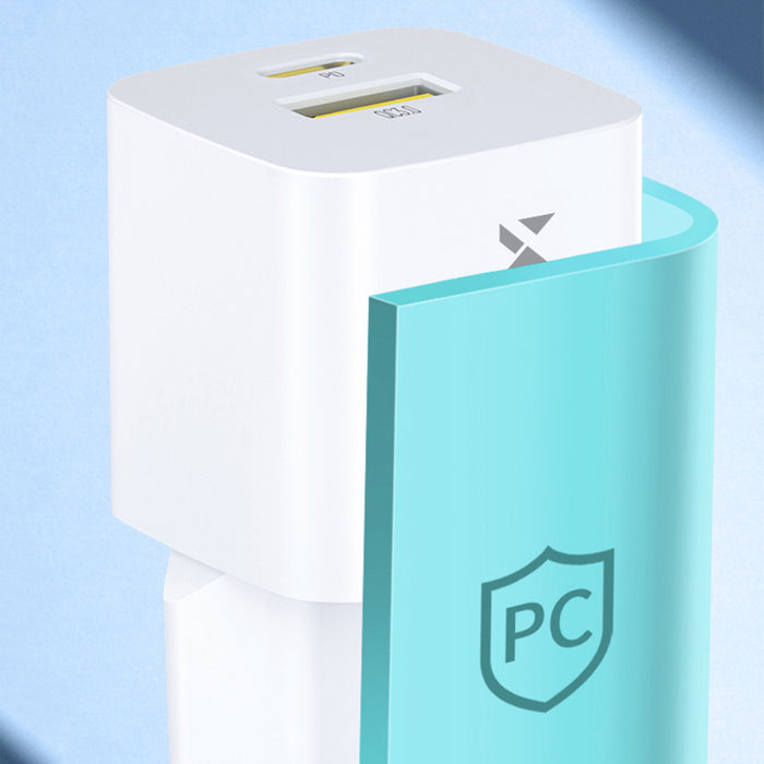Wozinsky WWCEAC GaN USB-A USB-C 33W wall charger - white