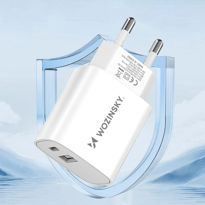 Wozinsky WGWCW USB-A USB-C 20W wall charger - white