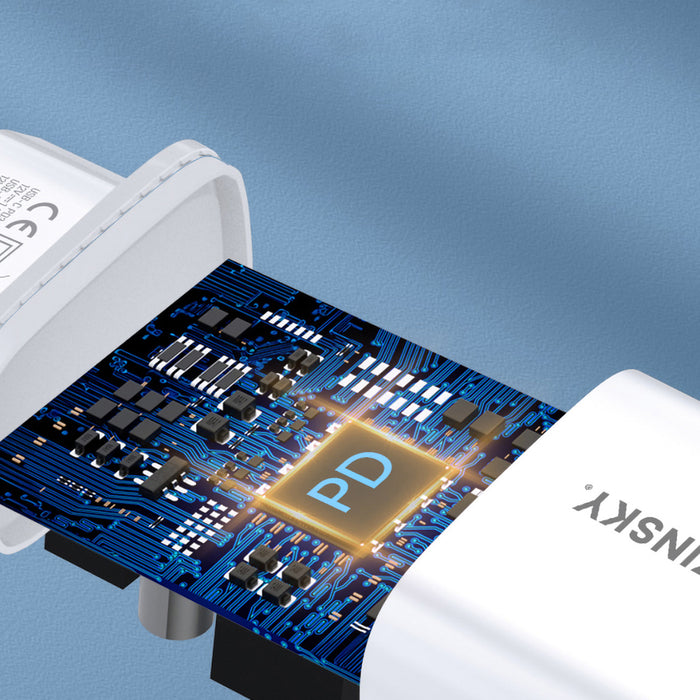 Wozinsky WGWCW USB-A USB-C 20W wall charger - white