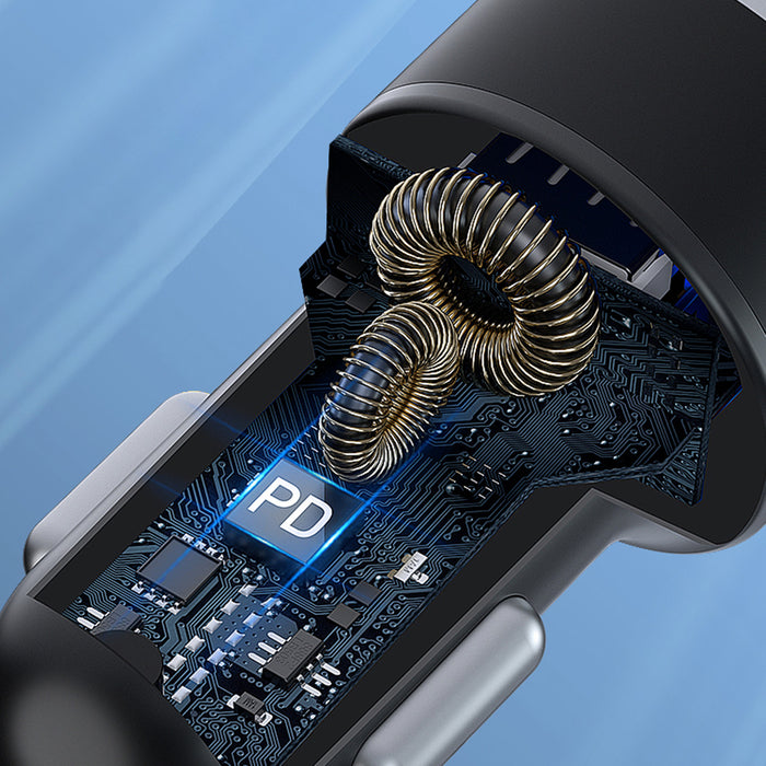 Wozinsky WDCCAC USB-C USB-A 36W car charger - black