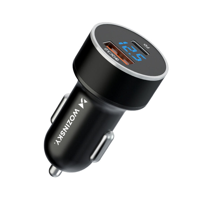 Wozinsky WDCCAC USB-C USB-A 36W car charger - black
