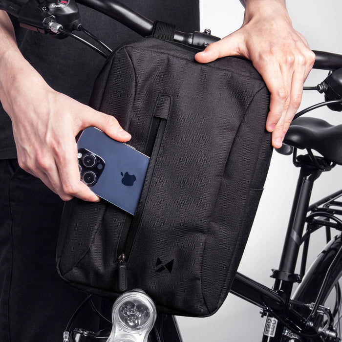 Wozinsky WSB6GR Scooter Handlebar Sports Bag with Shoulder Strap 5L - Gray