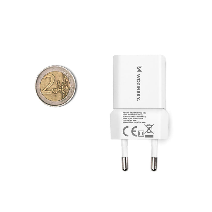 Wozinsky CMWCW 20W USB-C / USB-A wall charger - white