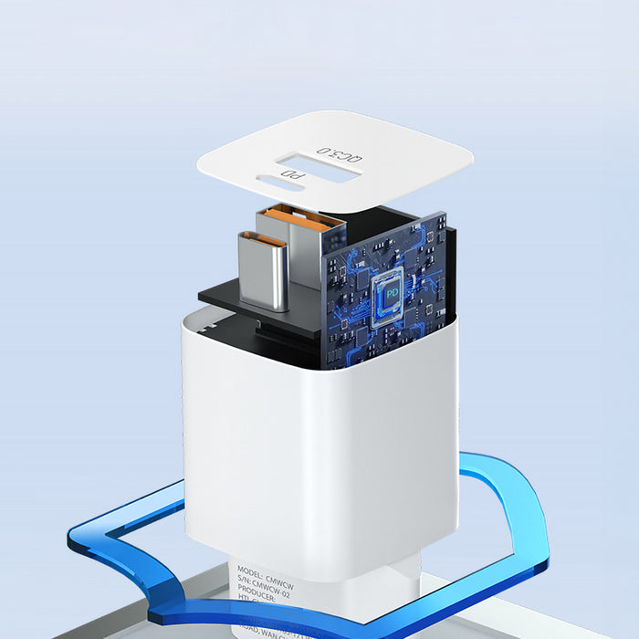 Wozinsky CMWCW 20W USB-C / USB-A wall charger - white