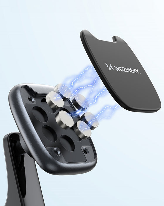 Wozinsky WUMTD Magnetic Car Dashboard Phone Holder - Black