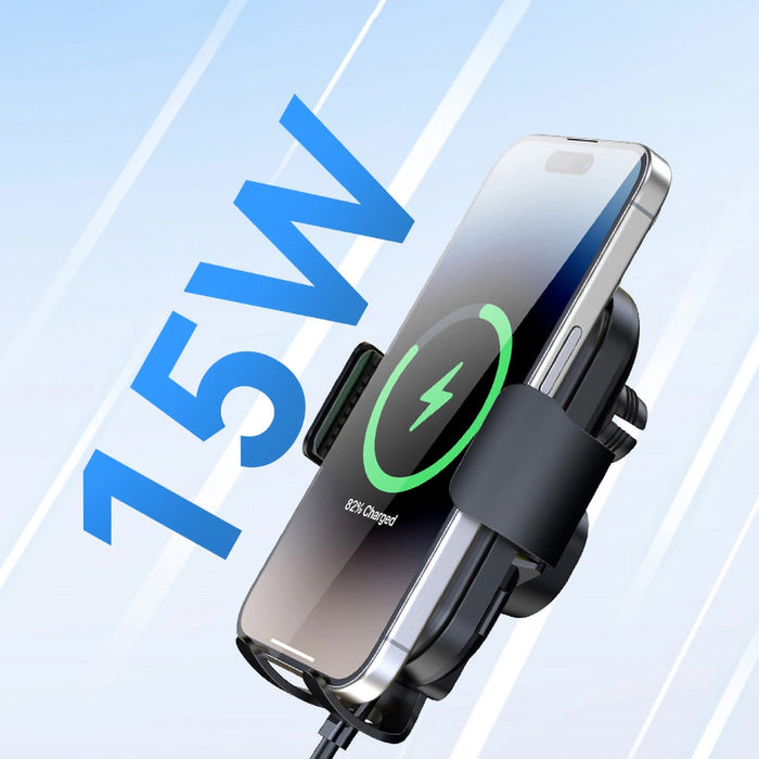 Wozinsky WUMID Car Dashboard Phone Holder with 15W Inductive Charger - Black