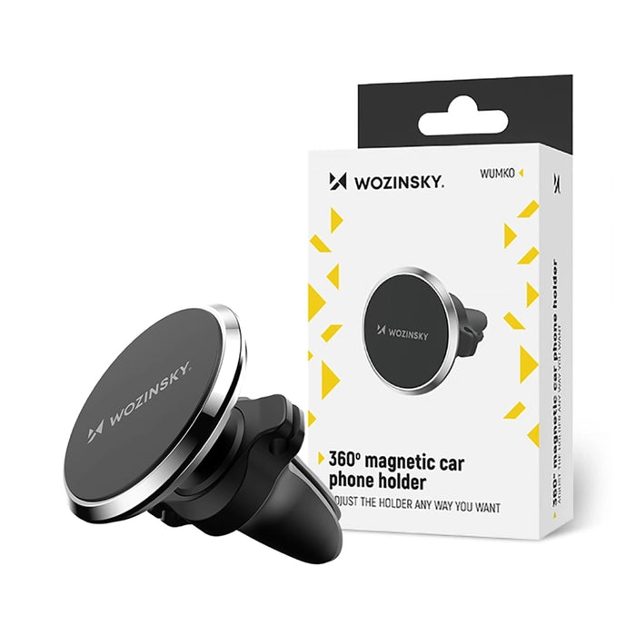 Wozinsky WUMKO magnetic phone holder for car air vent - black