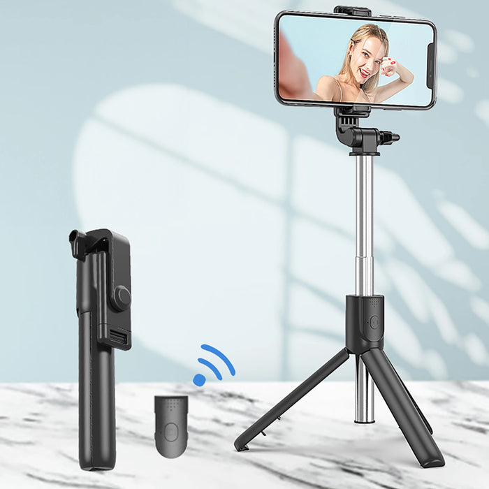 Selfie stick WRY1S telescopic tripod 0.7m for phone - black