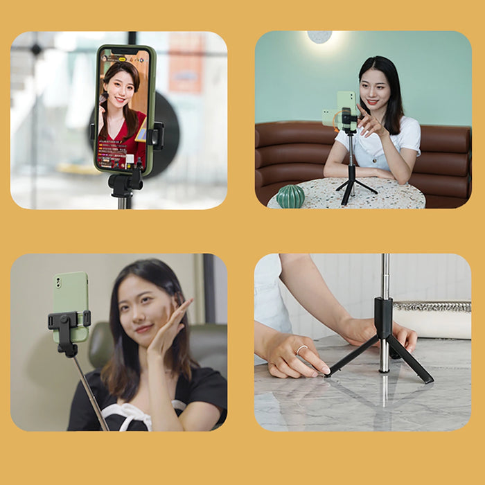 Selfie stick WRY1S telescopic tripod 0.7m for phone - black